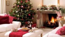 séjour décoration de Noël classe