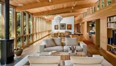 chalet en bois lumineux luxe