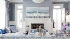 bleu nuances pastel déco séjour salon maison familiale