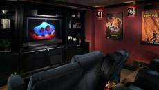 Petit salon de home cinéma à la maison luxe salon de ciné privé