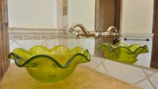 vasque verre retro design sympa ameublement salle de bain