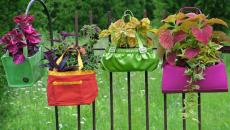 jardin décoré vieux sacs idées récup