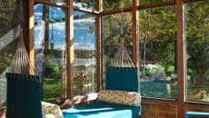 chalet rustique balançoire adulte