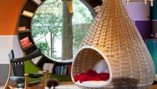 rotin balançoire intérieur adulte