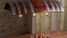 Le fût de vin, verni et lustré pour changer de vie et devenir une suspension rustique pour la salle à manger anciens objets détournés transformés idées déco