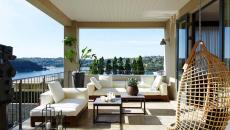 terrasse avec vue sur mer ameublement extérieur design
