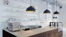 caisse comptoir bistro design minimaliste prague