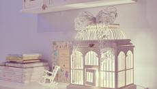 cage à oiseaux blanc accessoires déco intérieure