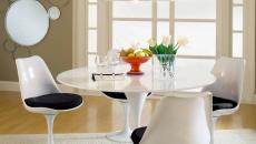 chaise tulipe dans un décor intérieur moderne