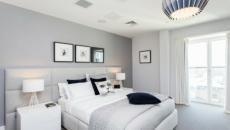 chambre ameublement gris et blanc
