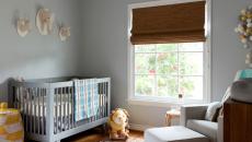 chambre petit bébé tapis superposés moderne