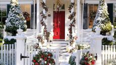 déco Noël porte d'entrée maison inspirations