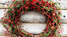 couronne rustique décoration spécial Noël