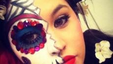 Maquillage art femme visage Halloween