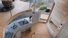 Aspect moderne et design dans cette cuisine
