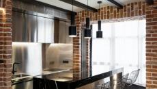 petite cuisine loft industriel de ville