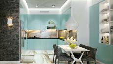 cuisine design moderne aménagée et salle à manger