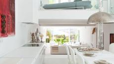 Cuisine et salle à manger design élégant blanc