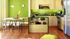design moderne cuisine déco en vert citron