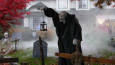 cimetière hanté fantôme déco Halloween