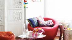 intérieur appartement pouf rose déco girly