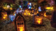 Décoration macabre tombes bougies idées Halloween