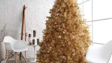 sapin artificiel doré decoration intérieure maison fête