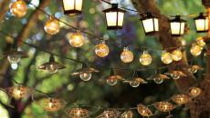 guirlandes lumineuses jardin espace outdoor
