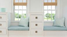 aménagement chambre enfant déco banquette sous fenêtre