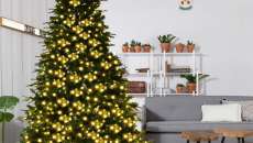 sapin artificiel guirlandes lumineuses led deco maison pour noël