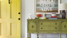 intérieur maison décoration en jaune