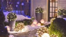 luminaires décoratifs extérieur jardin maison pour Noël