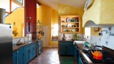 déco rustique couleur vives cuisine