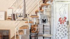 escalier intérieur loft vers mezzanine