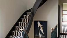 tapis rayures escalier chic