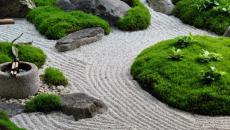 zen jardin dans parc citadin