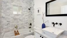 marbre pour une salle de bain blanche