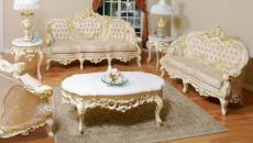 meubles blancs bois massif formes style