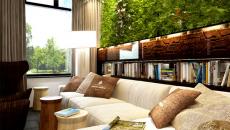 Mur vivant en verdure hôtel design boutique