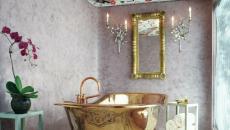 Équipement doré pour la salle de bains tendances design déco 2015