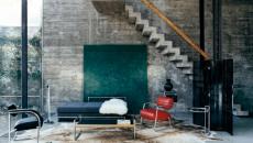 pièce tendance contemporaine au paravent noir