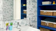 Des boites de rangement et des corbeilles pour la salle de bains rangements pratiques salle de bain