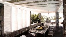 pergola terrasse ombragée hotel boutique mykonos