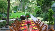 repas plein air outdoor maison moderne