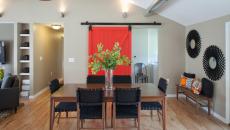 porte coulissante design moderne rouge