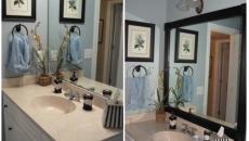 miroir cadre ambiance classe salle de bains