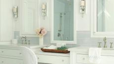élégance salle de bains design blanc double miroirs