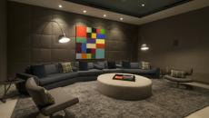 Spacieuse salle de cinéma à la maison home cinéma salle privée