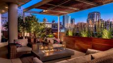 spacieuse luxueux ameublement outdoor terrasse