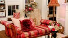 séjour classique luxe rouge
